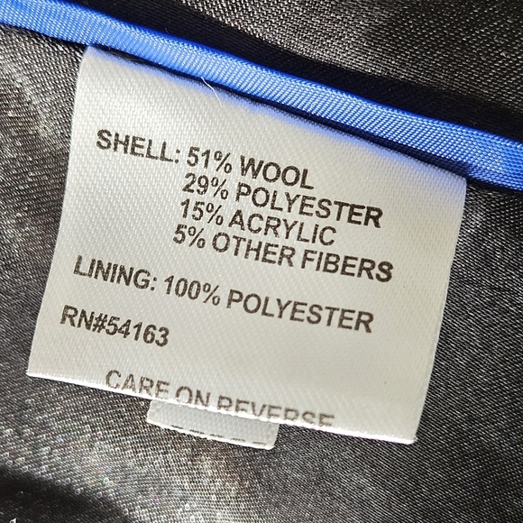 Calvin Klein Women's Black and White Tweed Pea Coat. Size 8P - Picture 7 of 8